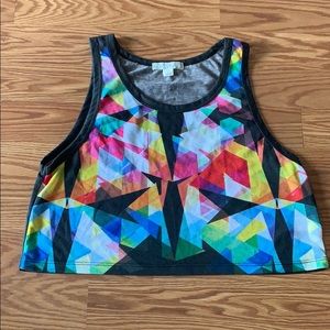 Multi colored crop top